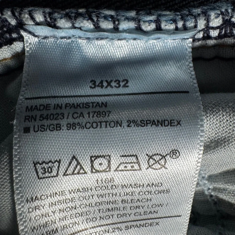 Banana Republic Mens Travel Jean 34x32 Slim Fit Fade Blue Denim Washwell Stretch